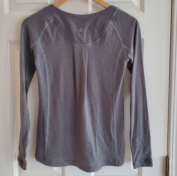 Lululemon Turn It Up Long Sleeve Top Heathered Slate 4 - Picture 8 of 12